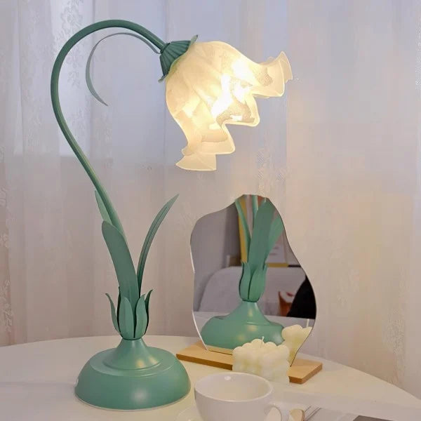 Table Lamp | Adjustable Arm & Vintage Floral | Cozy Ambient Glow