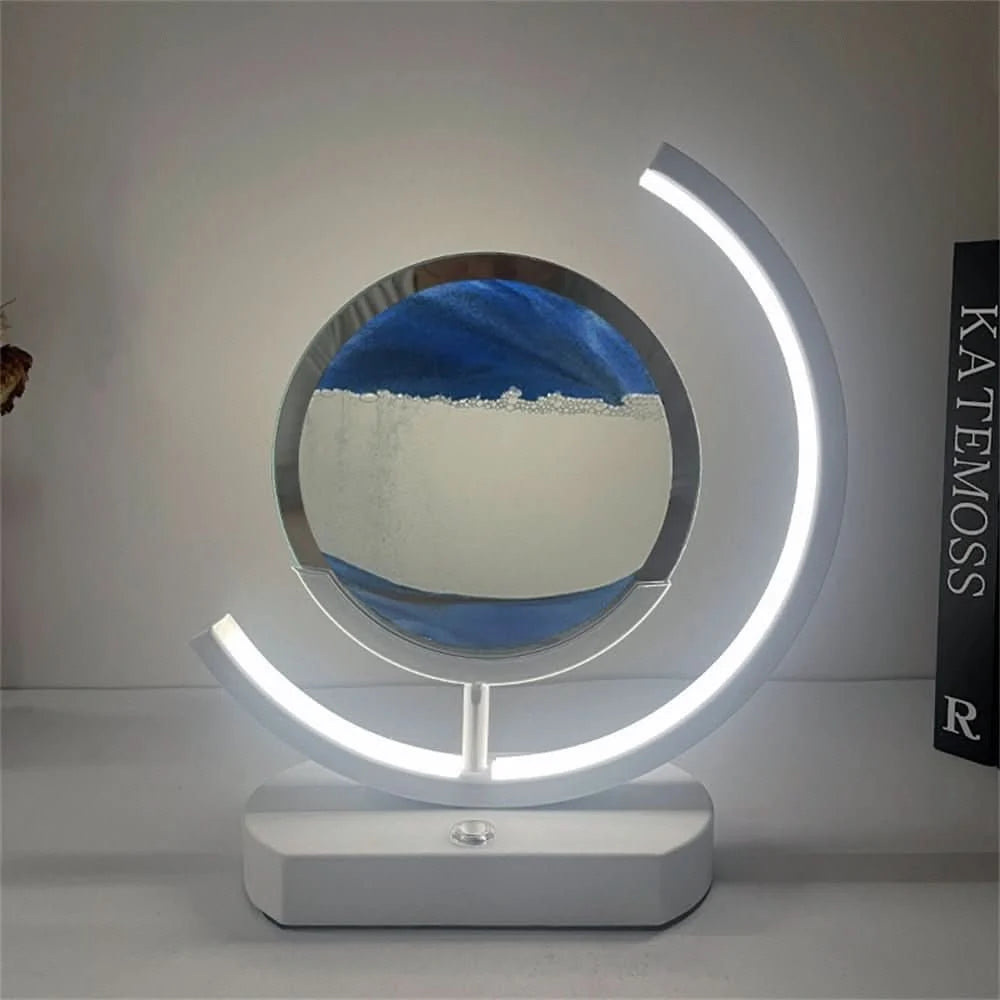 Sand Art Lamp | Rotating 3D Sand Art & Warm LED Light | USB Charging