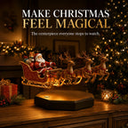 Christmas Decoration | Magnetic Levitation & Warm Lighting | Sleigh With 4 Reindeer