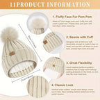 Hat, Scarf & Gloves Set | Knitted & Touchscreen | One Size