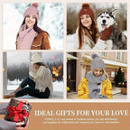 Hat, Scarf & Gloves Set | Knitted & Touchscreen | One Size