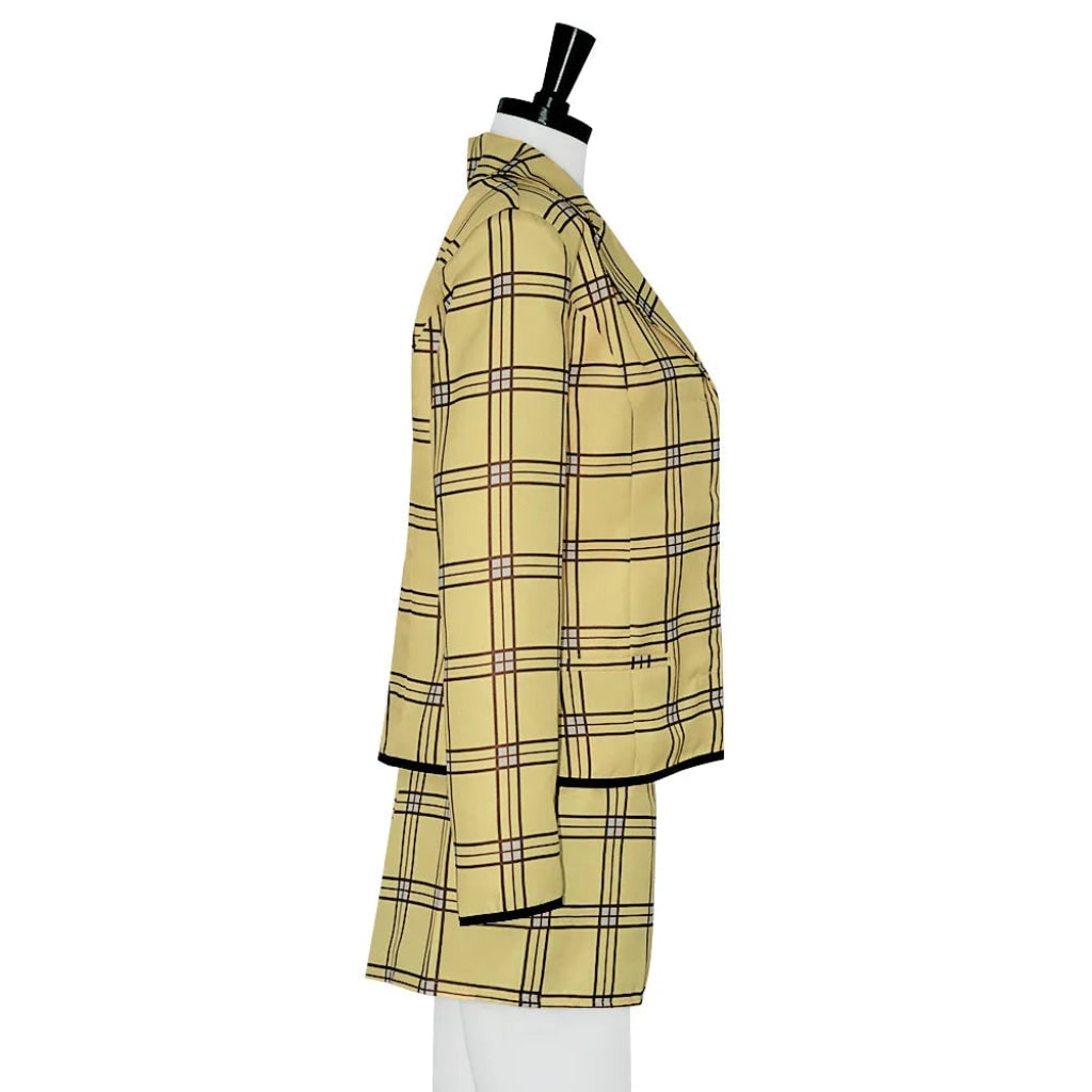 Blazer Skirt Set | Plaid Matching Outfit | Women's Party Costume