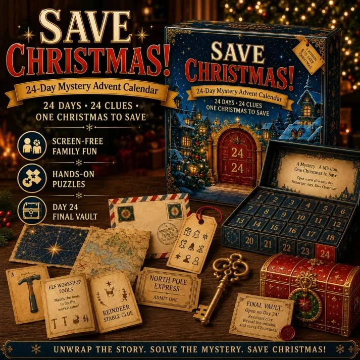 Puzzle Advent Calendar | Mystery Adventure & Screen-Free Play | 24 Days