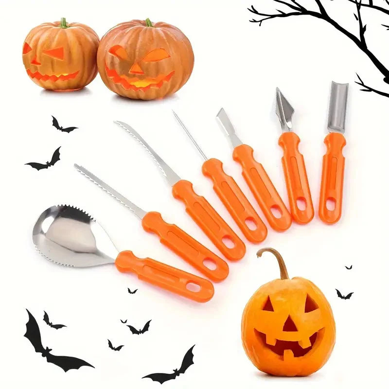 Pumpkin Carving Tool Set | Stainless Steel Blades & Non-Slip Grip | Storage Bag