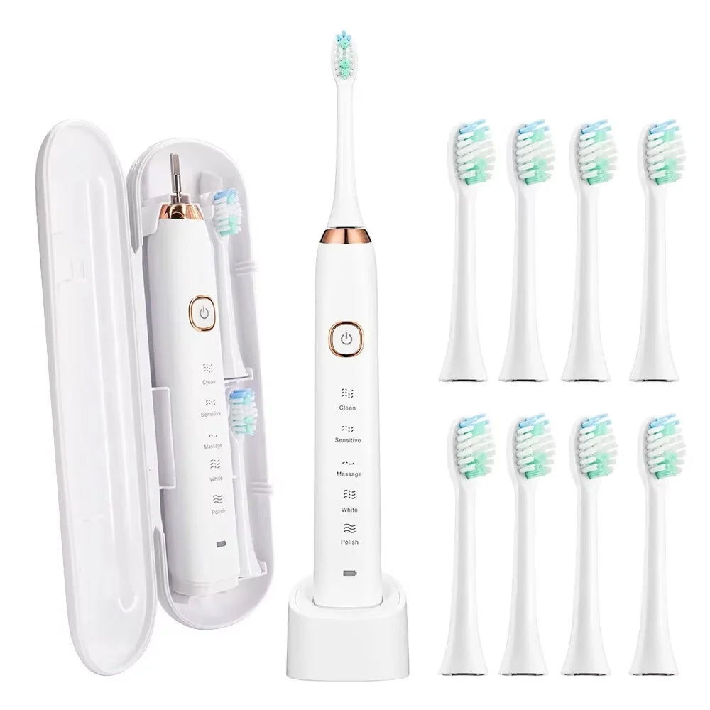 Electric Toothbrush | Sonic Cleaning & 5 Modes | 60-Day Battery