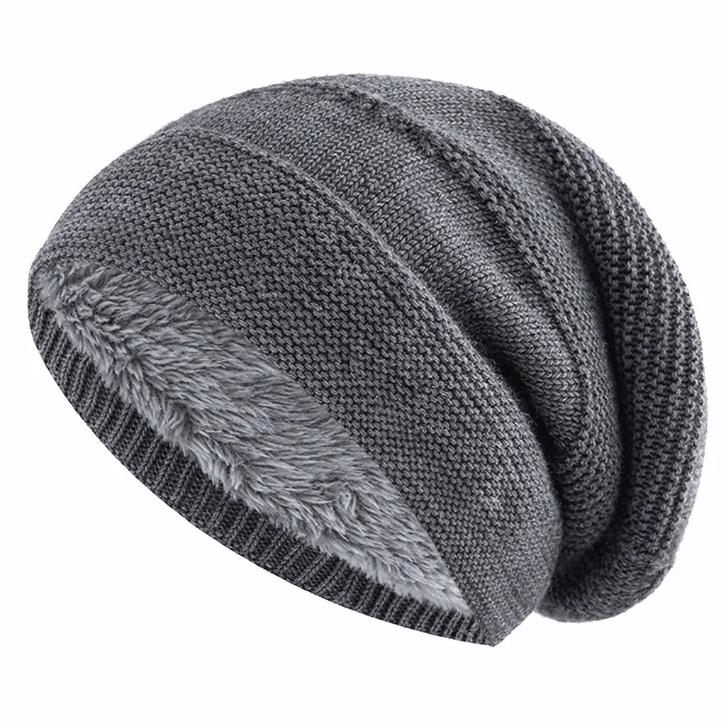 Beanie | Fleece-Lined Slouchy Knit | Unisex One Size