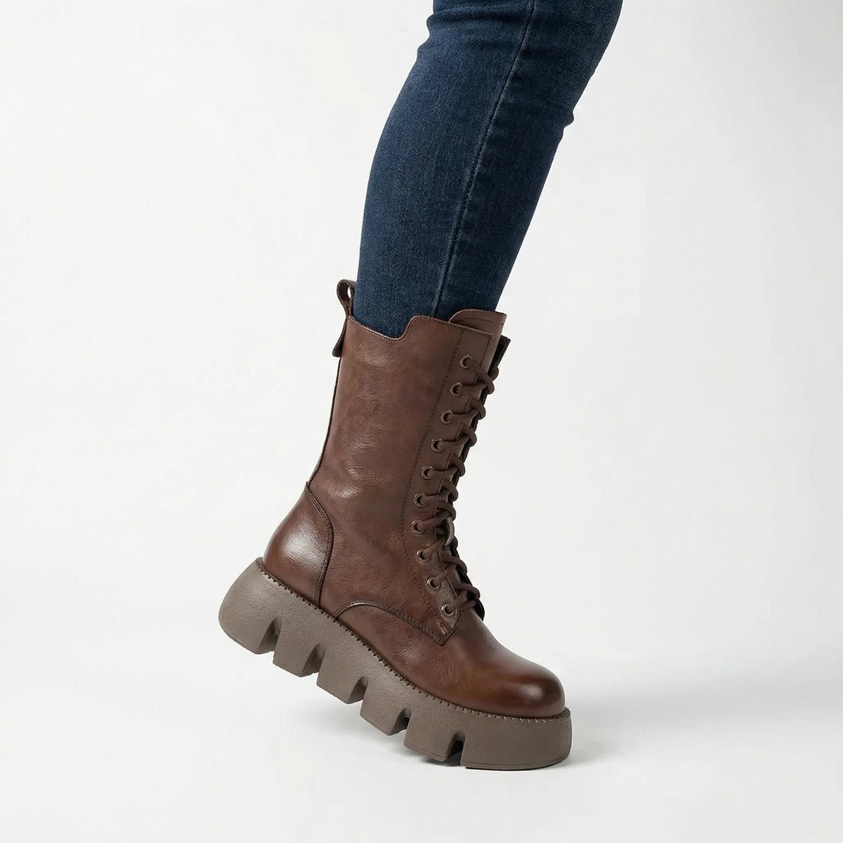 Combat Boots | Non-Slip Sole & Arch Support | Lace-Up Slip-On