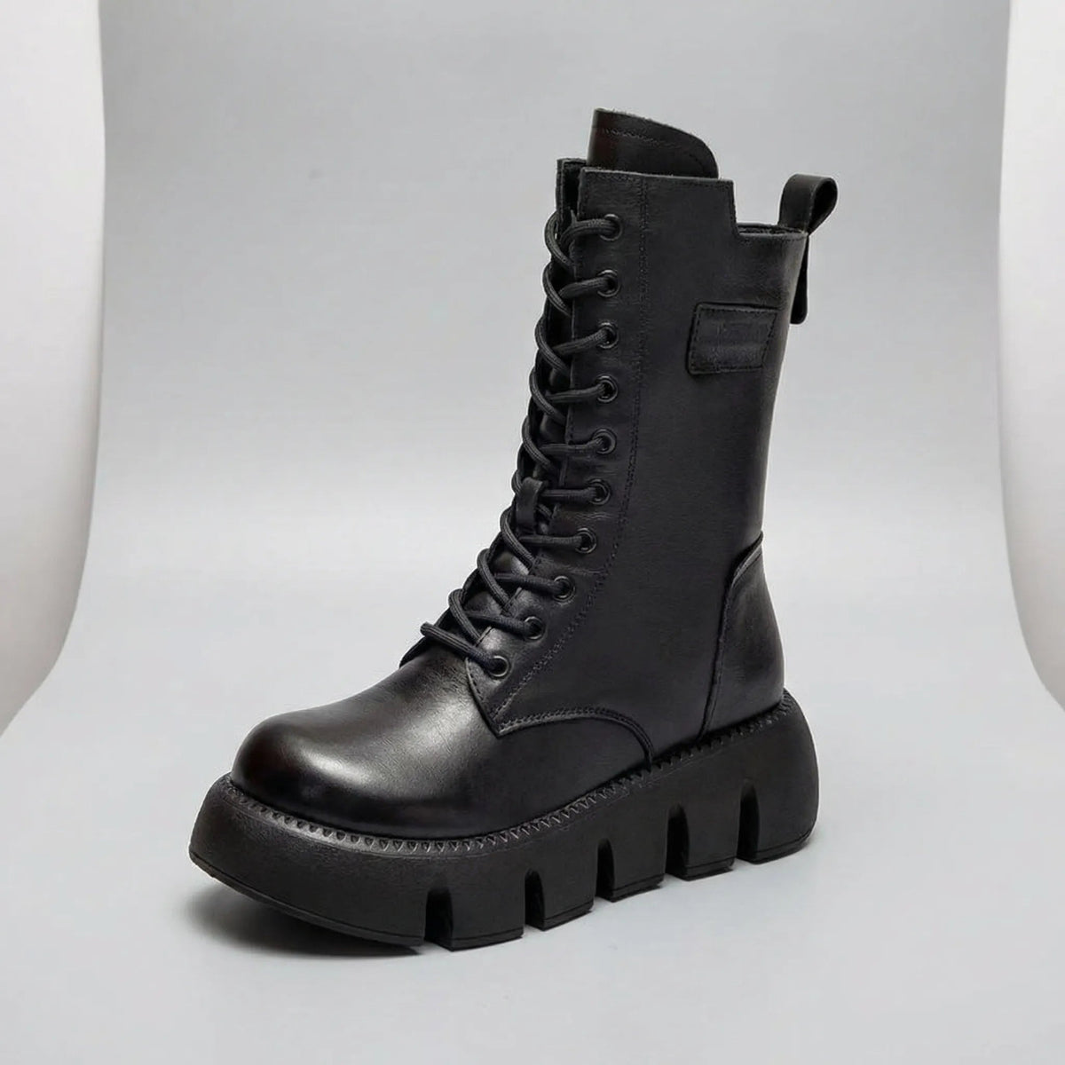 Combat Boots | Non-Slip Sole & Arch Support | Lace-Up Slip-On