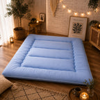 Japanese Futon Mattress | Quilted 4-Inch & Foldable | Washable Polyester