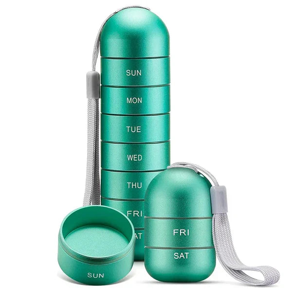 Pill Organizer | Modular Aluminum & Waterproof O-Ring | 7-Day