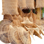 Ceiling Light | Woven Natural Fiber | Warm Ambient Lighting