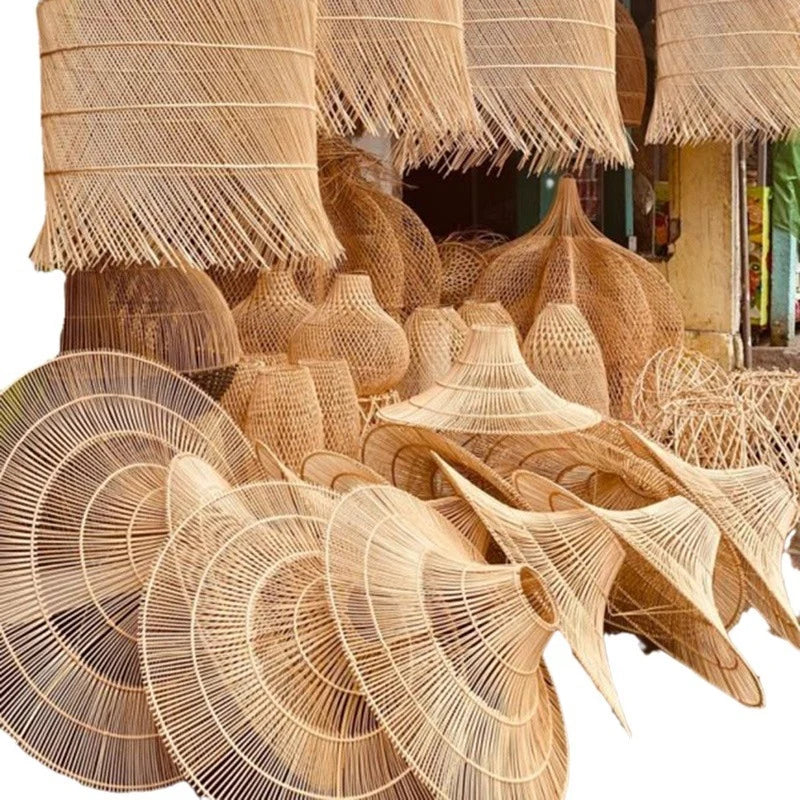 Ceiling Light | Woven Natural Fiber | Warm Ambient Lighting