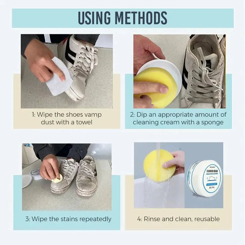Shoe Cleaner | Water-Free Stain Remover & Protective Barrier | With Sponge