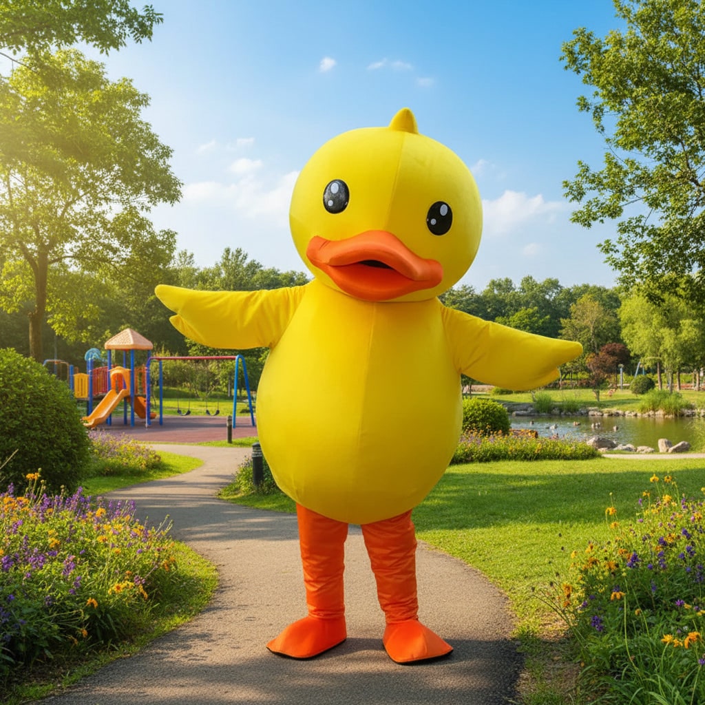 Duck Mascot Costume | Adult Fit & Comfortable Wear | Sizes S–2XL