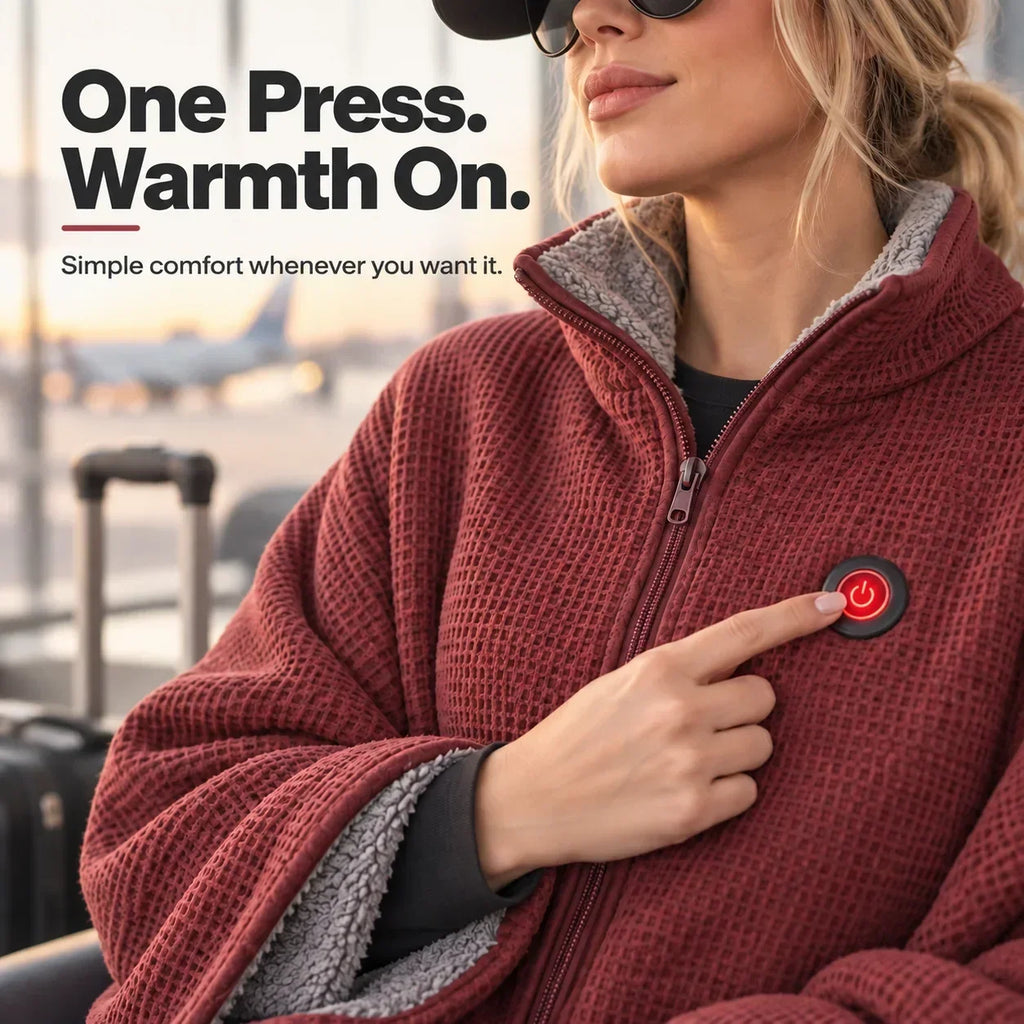 Wearable Heated Blanket | Active Heating & Hands-Free Design | 3 Heat Settings