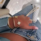 Jewelry Set | Mother Of Pearl Clover & 18K Gold-Plated | 3-Piece