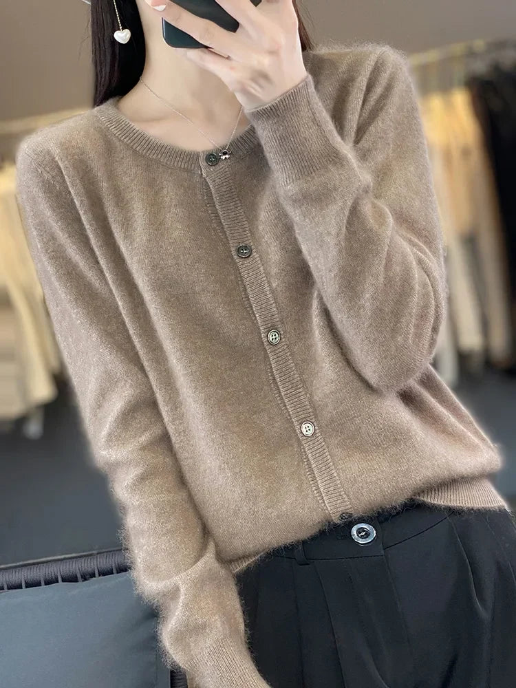 Cardigan | Mink Cashmere Lightweight & Soft | Relaxed Fit