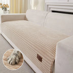 Sofa Cover | Plush Striped & Non-Slip | Machine Washable