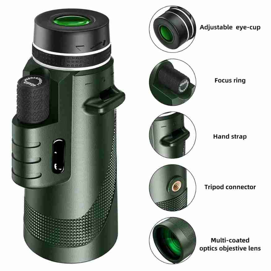 Monocular | Ultra-Zoom & Multi-Coated HD Glass | Smartphone Mount