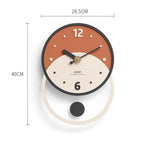 Wall Clock | Walnut & Acrylic Silent Sweep | 28 x 40 cm