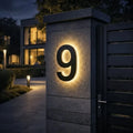 House Number Sign | Warm White LED Backlighting & IP68 Waterproof