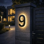House Number Sign | Warm White LED Backlighting & IP68 Waterproof