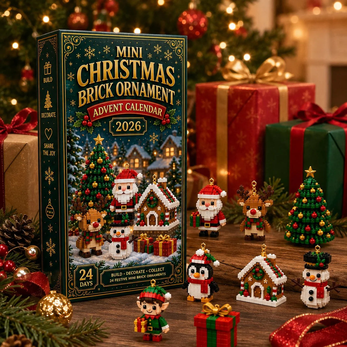 Advent Calendar | Mini Building Sets & Hanging Ornaments | 24 Days