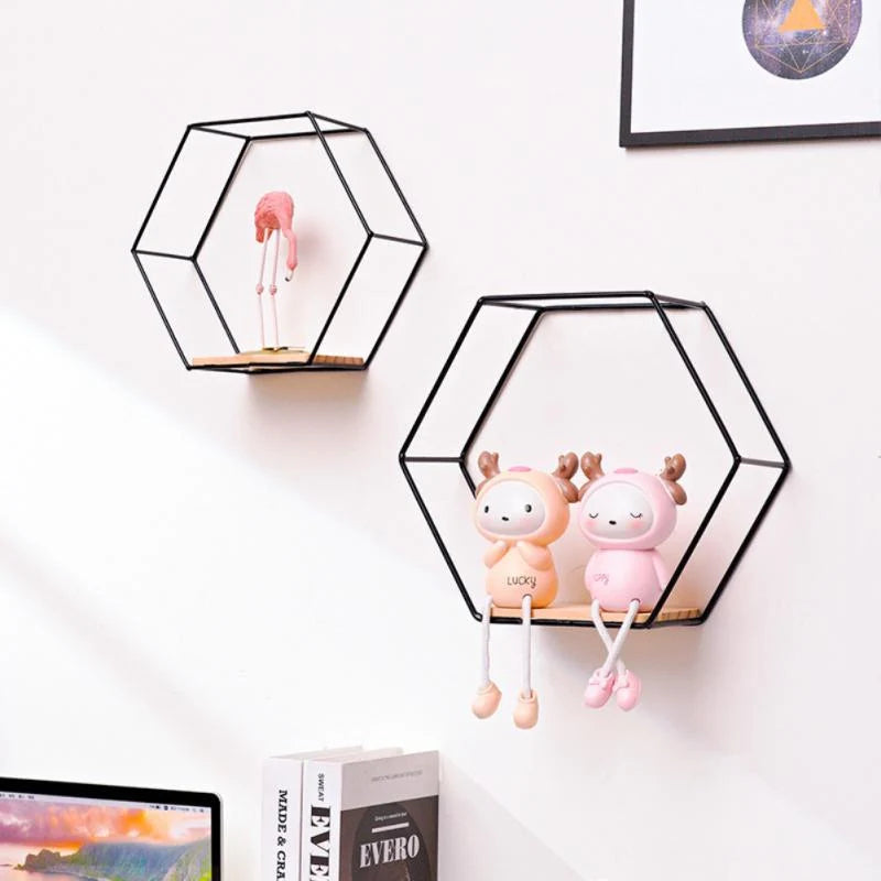 Wall Shelf | Hexagonal Geometric & Easy To Mount
