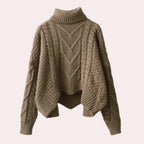 Turtleneck Sweater | Soft Cotton Knit | One Size