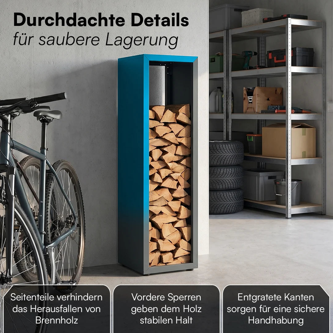 Firewood Rack | Weather-Resistant Galvanized Steel | Adjustable Feet
