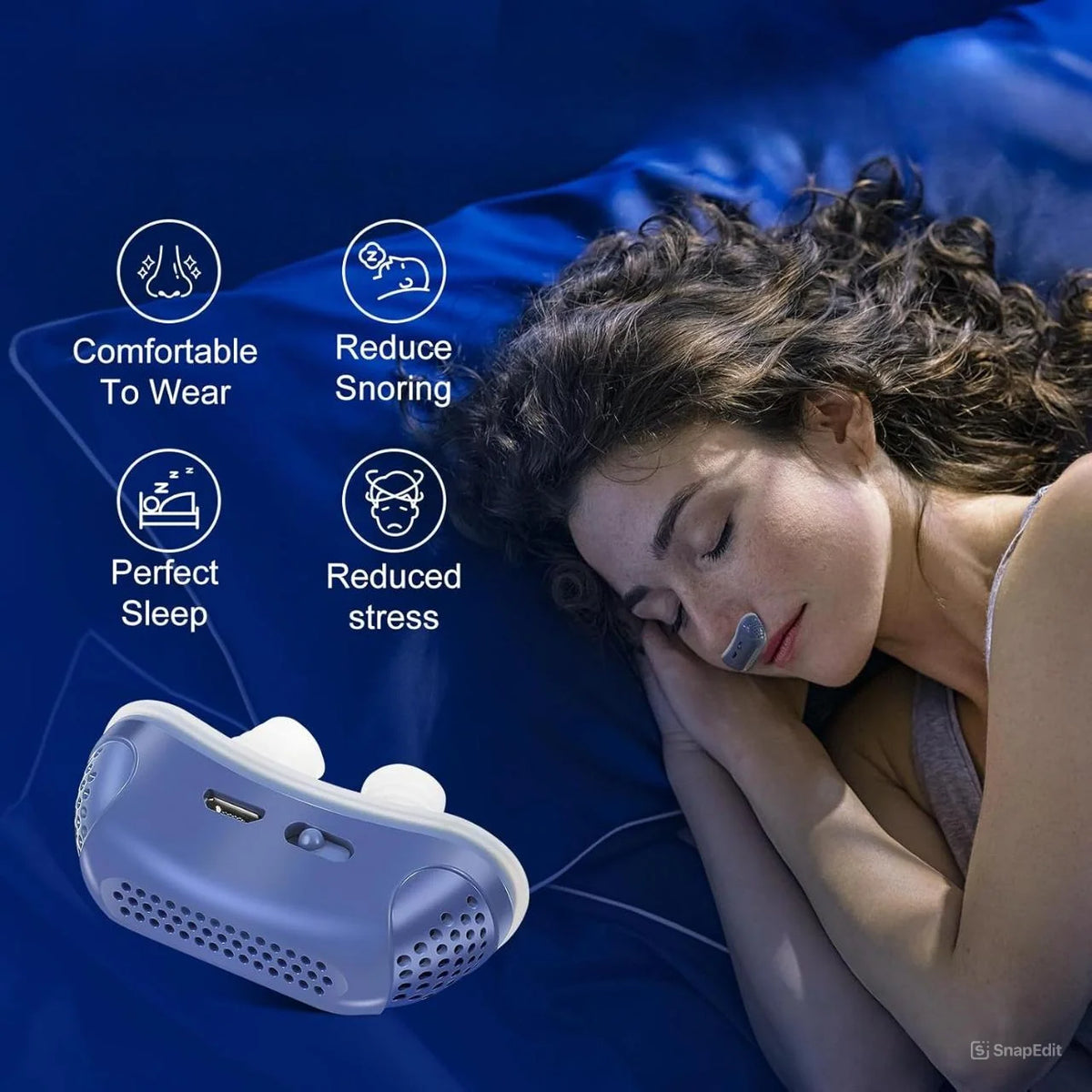 Anti-Snoring Device | Mask-Free & USB-Rechargeable | Travel Size