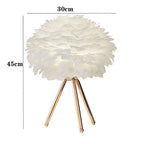 Table Lamp | Feather Design & Soft Diffused Glow