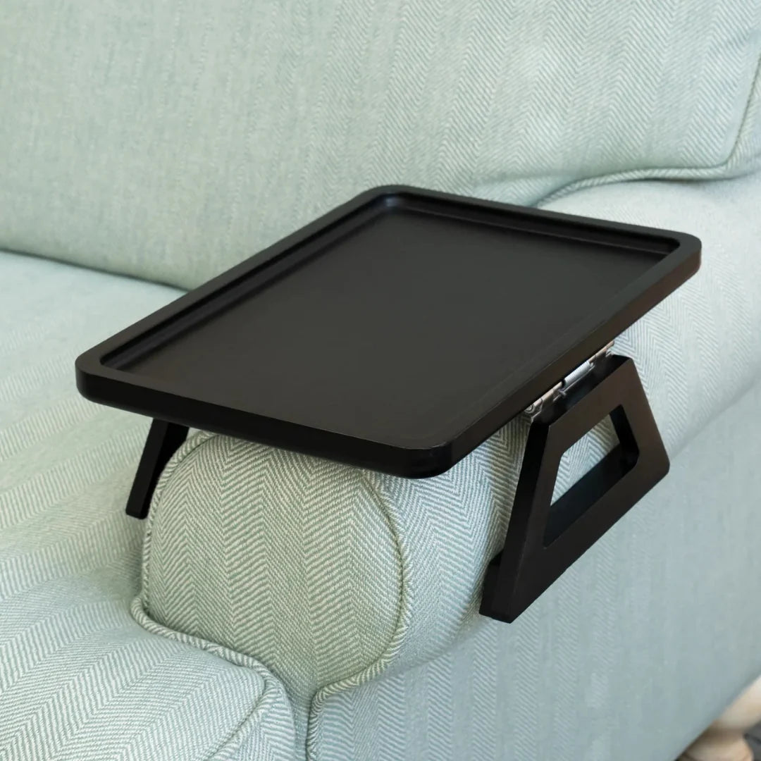 Sofa Armrest Tray | Adjustable, Non-Slip & Foldable | Fits Up To 35.5 cm