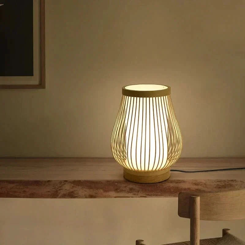 Table Lamp | Japanese Zen Bamboo & Warm Ambient Light | E27 Socket