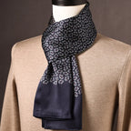 Silk Scarf | 100% Mulberry Silk Polka Dot Double-Layered | 160 x 25 cm