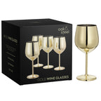 Wine Glasses | Gold Stainless Steel & Shatterproof