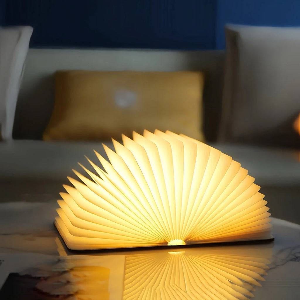 Book Lamp | Foldable Wooden & USB-Rechargeable