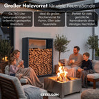 Firewood Rack | Weather-Resistant Galvanized Steel | Adjustable Feet
