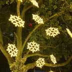 Outdoor Snowflake Lights | IP65 Waterproof LED & Warm Glow | 30 cm Diameter