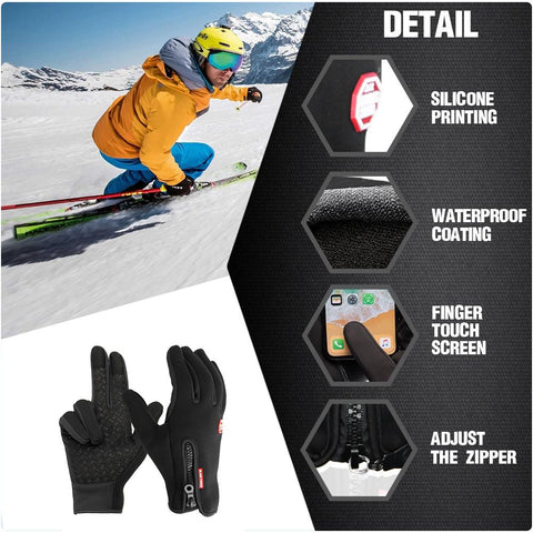Thermal Gloves | Conductive Touchscreen & Fleece-Lined | Sizes S–XL