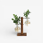 Tabletop Vase | Curved Base & Follower-Inspired Design | Brown