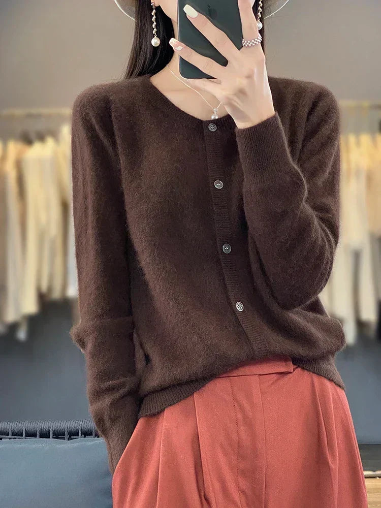 Cardigan | Mink Cashmere Lightweight & Soft | Relaxed Fit