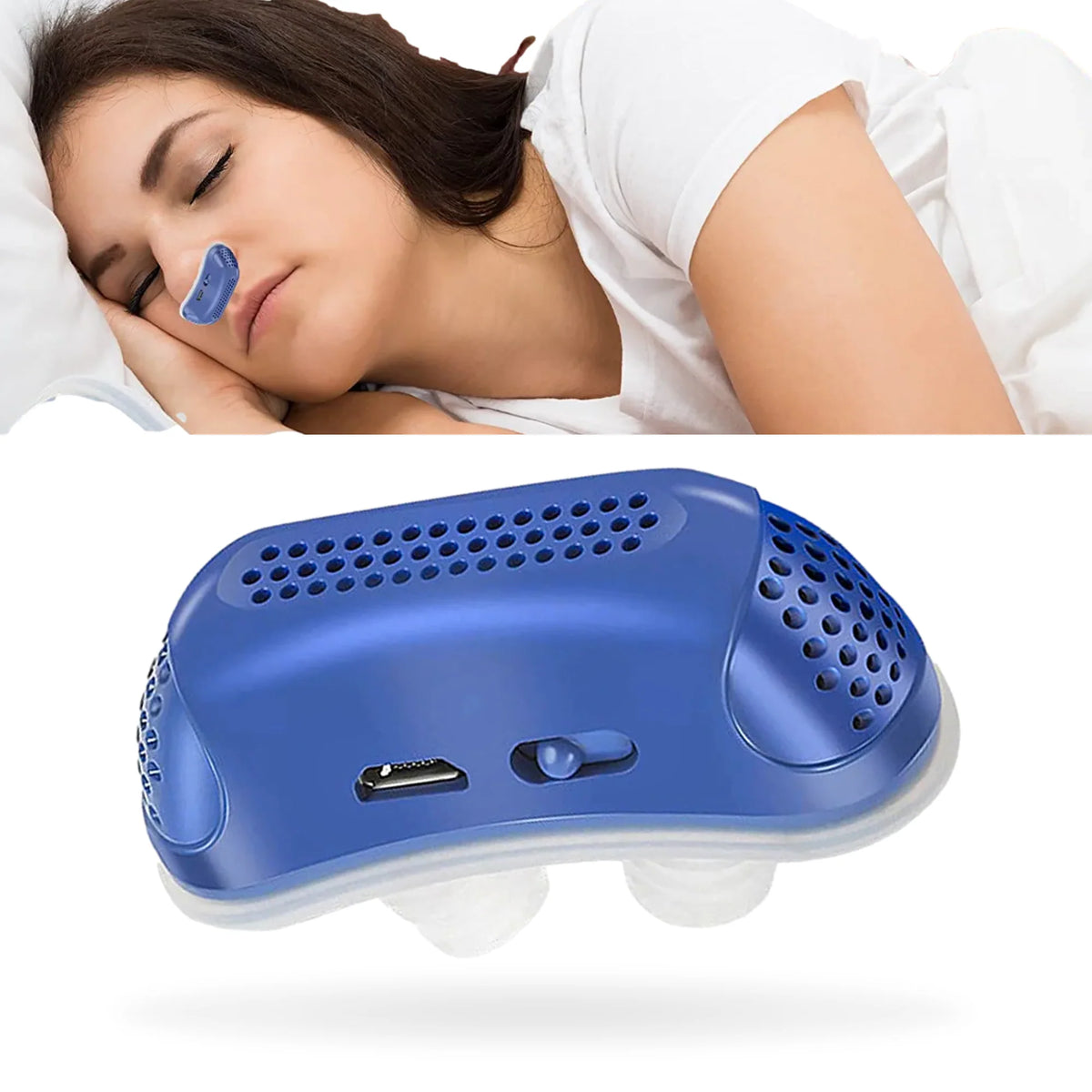 Maskless CPAP | USB-Rechargeable Silicone Nasal Cones