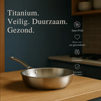 Titanium Frying Pan | Hammered Finish & Non-Toxic | Induction Compatible