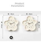 Wall Clock | 3D Floral & Silent Movement | Eco-Friendly MDF & Acrylic