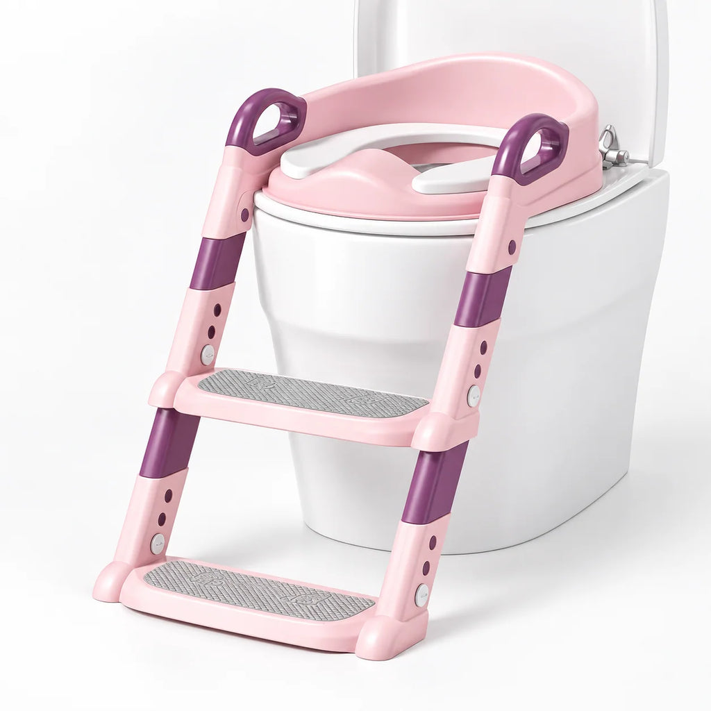 Potty Training Seat Ladder | Foldable & Space-Saving | Stable Step Stool Support
