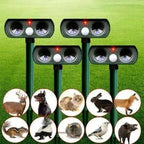 Animal Repeller | Solar-Powered Ultrasonic & Motion-Activated | 30 ft Detection Range