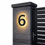 House Number Sign | Warm White LED Backlighting & IP68 Waterproof