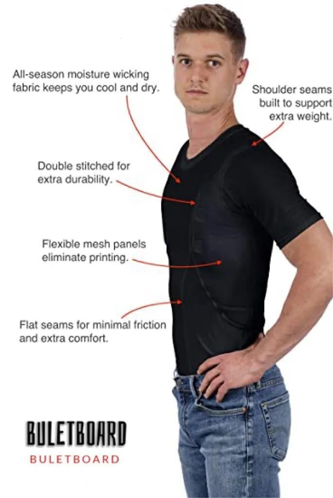 Concealed Carry T-Shirt | Dual Holster & Moisture-Wicking Compression Fit