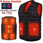 Heated Vest | 9-Zone Heating & Dual Controls | USB Power Bank Compatible